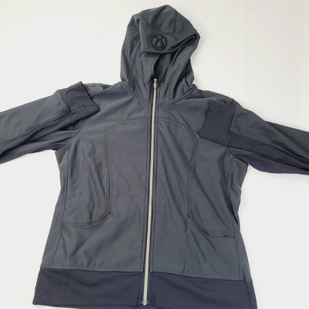 Lululemon Women's Black Scuba Long Sleeve Casual Full Zip Hoodie Size M - Picture 2 of 6